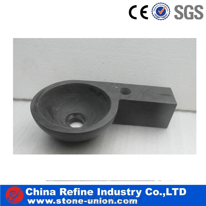 China Blue Limestone Wash Basin Customized Bathroom Sink,Natural Blue Stone Hand Wash Basin Outdoor Stone Sink for Sale