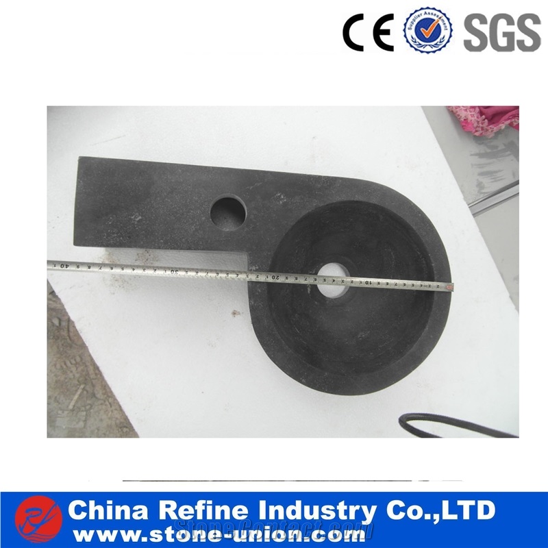 China Blue Limestone Wash Basin Customized Bathroom Sink,Natural Blue Stone Hand Wash Basin Outdoor Stone Sink for Sale