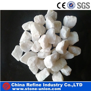 Crushed Light Green Gravel Mechanism Pebbles , Modern Paving Pebble Stone , Gravels in Hot Market