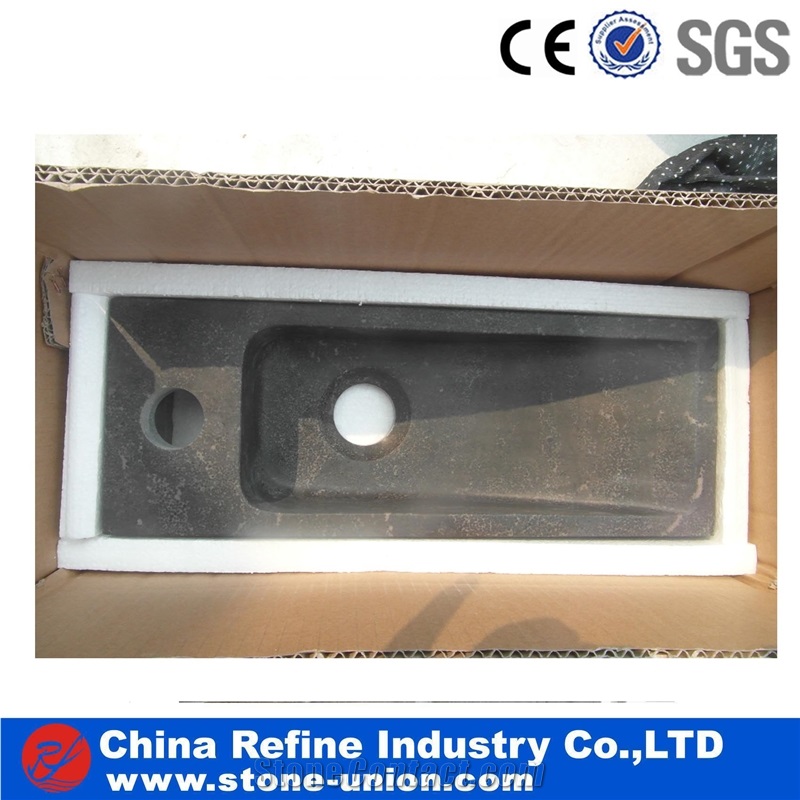 Low Price Blue Limestone Sinks & Basins Factory Wholesale,Blue Stone Basin Blue Limestone Honed Finish Vessel Sink for Bathroom