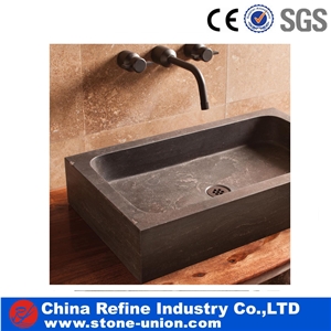 Low Price Blue Limestone Sinks & Basins Factory Wholesale,Blue Stone Basin Blue Limestone Honed Finish Vessel Sink for Bathroom