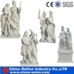 Maria Pure White Marble Statue , Outside Marble Carving Decoration,Western Style Human Handcarved Sculptures