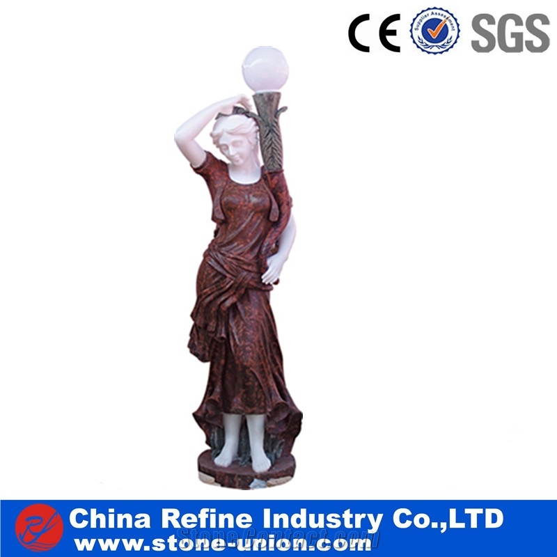Maria Pure White Marble Statue , Outside Marble Carving Decoration,Western Style Human Handcarved Sculptures