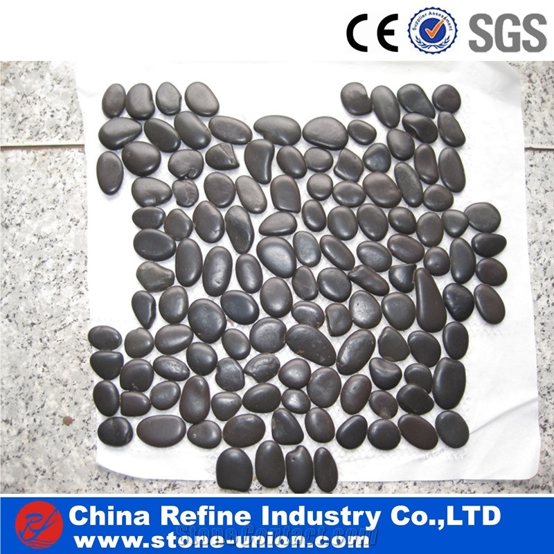 Mixed Color Pebbles for Sale,Cheap Pebble Mesh,Polished Pebbles Mesh Paver Stone,Garden Walkway Paving Natural River Pebble Stone Driveway,Landscaping River Cobbles and Polished Pebbles on Mesh