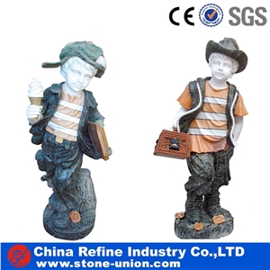 Pure White Marble Hand Carving Sculptured Boy Decorated Carving Stone,Polished Carved Marble Statue,Great Marble Mixed Color in Hot Market