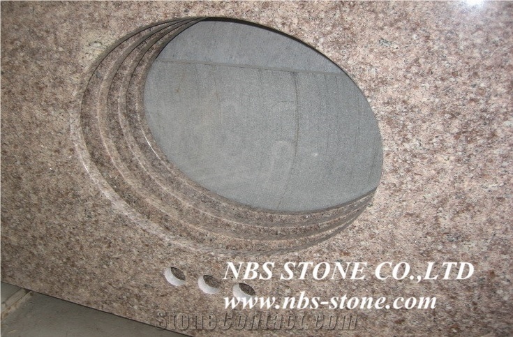 G611 Granite Vanity, Red Granite Countertops, Polished Cut Size for Countertop, Vanity Top, Project, Building Material
