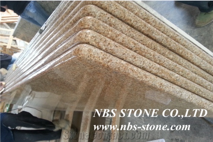 G682 Dark Yellow Granite,Polished Natural Building Stone Decoration, Interior Hotel,Bathroom,Kitchentop,Villa, Shopping Mall Use
