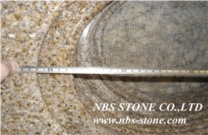 G682 Dark Yellow Granite,Polished Natural Building Stone Decoration, Interior Hotel,Bathroom,Kitchentop,Villa, Shopping Mall Use