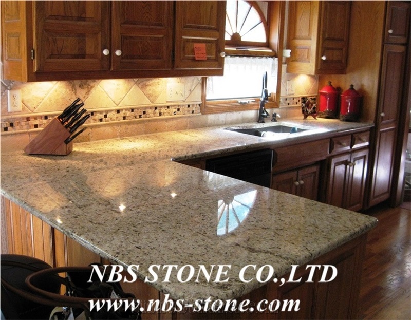 Giallo Granite Polished Countertop,Kitchen Tops Project,Building Material