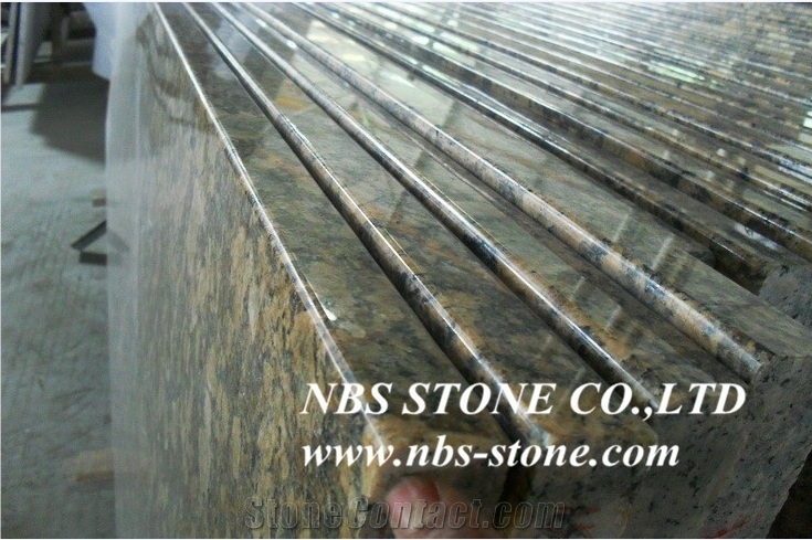 Giallo Veneziano Fiorito Yellow Countertop,Kitchen Tops Project,Building Material