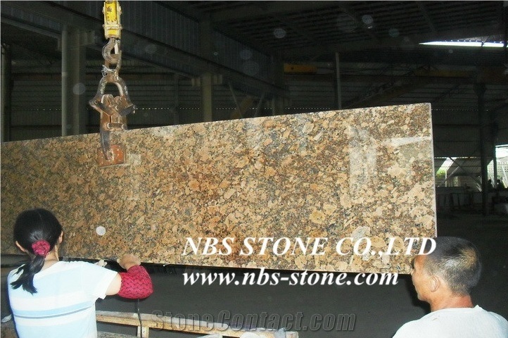 Giallo Veneziano Fiorito Yellow Countertop,Kitchen Tops Project,Building Material