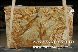 Golden Crystal Granite Polished Tiles& Slabs,Cut to Size for Countertop,Kitchen Tops,Wall Covering,Flooring,Vanity Top,Project,Building Material