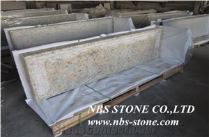 Golden Crystal Granite Polished Tiles& Slabs,Cut to Size for Countertop,Kitchen Tops,Wall Covering,Flooring,Vanity Top,Project,Building Material