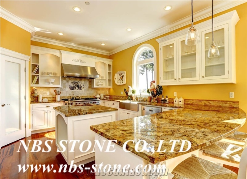 Lapidus Brazil Yellow Granite,Polished Tiles&Slabs,Flamed,Bushhammered,Cut to Size for Wall Covering,Flooring,Project,Building Material