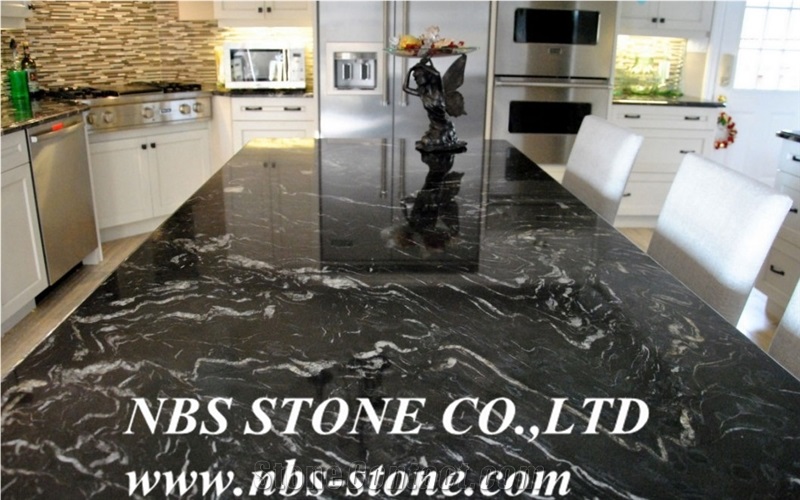 Stylish Black Forest Granite,Silver Paradiso Granites, India Black,Kitchen Tops,Polished Countertops,Low Price