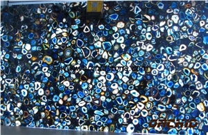 Blue Translucent Agate Semiprecious Stone Slabs & Tiles Blue Translucent Agate Semiprecious Stone Slabs & Tiles