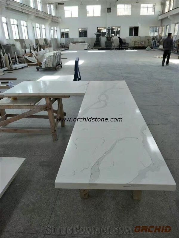 Caesarstone Calacatta Quartz Kitchen Countertops,Hanstone Engineered Stone Kitchen Countertops,Silestone Artificial Stone Bar Countertops