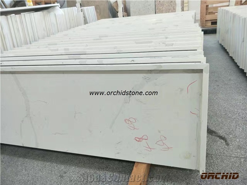 Calacatta Oro Engineered Stone Quartz Benchtops,Calacatta Gold Engineered Stone Kitchen Countertops,Artifical Marble Of Carrara Bianco Bar Tops,Solid Surface Of Arabescato Marble Kitchen Countertops