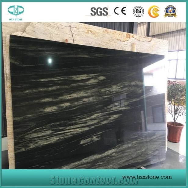Green Granite, Green Galaxy Granite Slab Flooring Tile