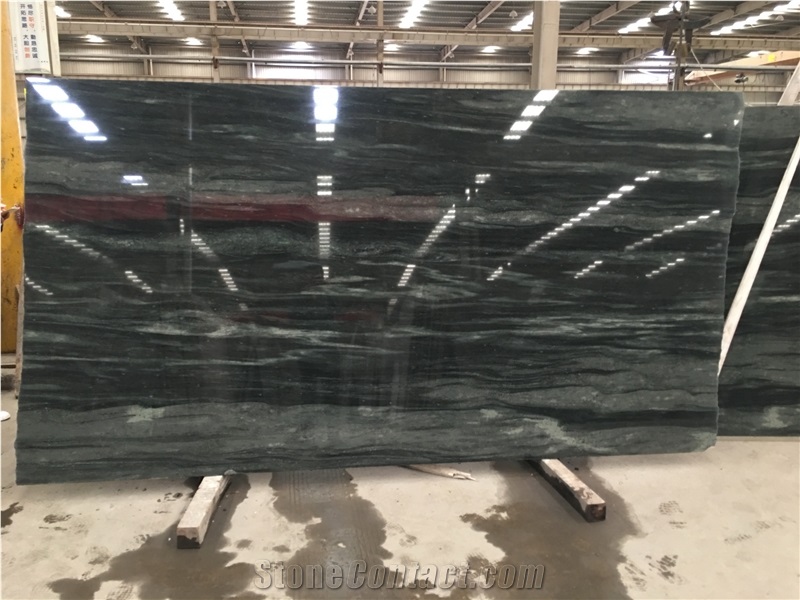 Green Granite, Green Galaxy Granite Slab Flooring Tile