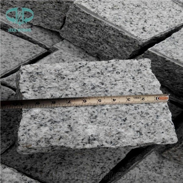 Grey Granite, G601 Granite Cube Stone, Light Grey Granite Cobble Stone for Paving Outside