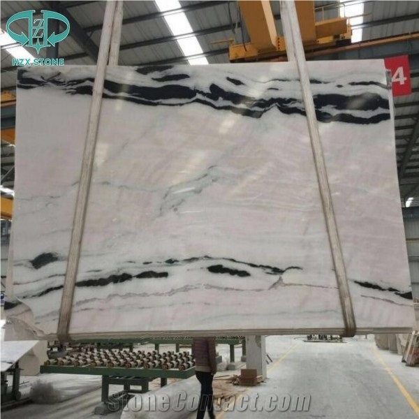 Luxury Panda White Marble Countertops Reception Desk Table Tops Work Tops
