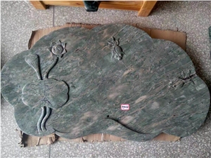 China Green Marble Tea Tray,Chinese Special Tea Board