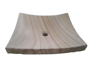 Sandstone Farm Sink Wooden Sandstone Square Sink for Bathroom Sink