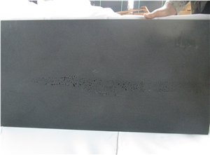 Blue Outdoor Stone Pavers, Hainan Black Basalt Tiles Natural Building Stone Edging Steps, Landscaping Stone ,Honed Finished ,Sawn Cut Cladding for Pool