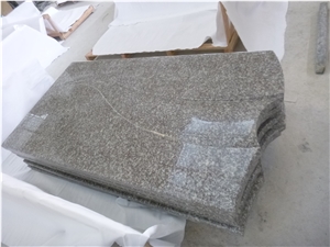 China G664 Misty Brown Monument, Granite Polished Tombstone, Gravestone Price, High Polished Design, Single and Double with Carving, Brown, Black, Blue, Red for Polish, Hungary, Slovakia Manufacturer