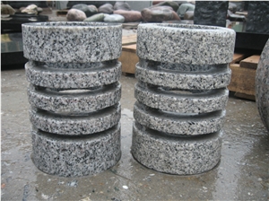 Natural Granite Stone Lantern for Landscape, Stone Sculpture with Defferent Design, Grey Natural Decorative Stone