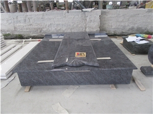 Tombstone/Monument/G664/G623/Shanxi Black/Bahama Blue/Orion Double /Single Monuments with Headstone Cross