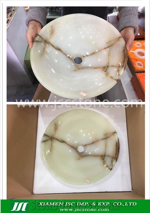 White Onyx Vessel Sinks