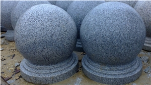 G654 Car Parking Stone, Parking Curbs, Parking Barriers, Granite Round Parking Stone, Granite Parking Ball