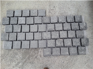 Grey Granite Flamed Cobble Stone, Cube Stone, Walkway Pavers, G684 Garden Stepping Pavements, Granite Paving Set