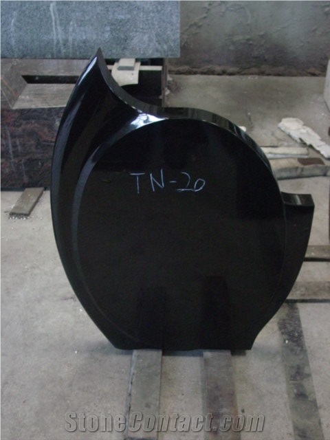 Chinese Self-Owned Factory Black Polished Heart Tombstone