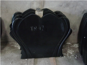 Chinese Self-Owned Factory Black Polished Heart Tombstone