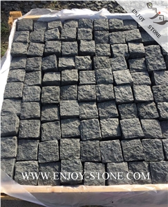 All Sides Natural Split Cobblestone G684 Fuding Black, Black Basalt, Black Pearl Basalt, Black Basalt, Natural Split Cobble/Cube Stone/Flooring/Walling/Pavers/