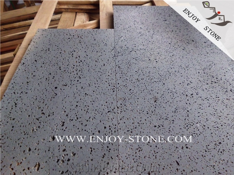 Big Holes Volcanic Basalt Paving Tiles,Hainan Lava Stone Slabs,Lava Stone China Basalt Tile,Volcanic Stone Floor Tiles