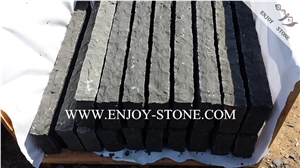 Cheap Zhangpu Black Basalt Palisade,All Sides Natural Split Finish Pillars for Garden Wall Decoration,Garden Boulders
