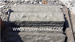 Cheap Zhangpu Black Basalt Palisade,All Sides Natural Split Finish Pillars for Garden Wall Decoration,Garden Boulders