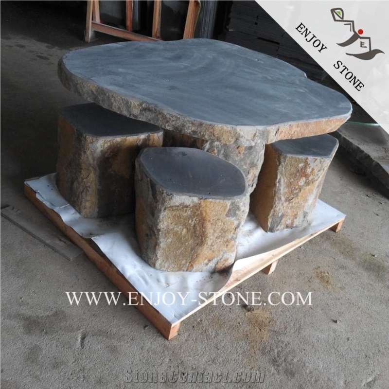 China Basalt Garden Chairs,Grey Basalt Garden Table Sets,Grey Basaltina Exterior Furniture,Zhangpu Basalt Patio Tables,Gray Bluestone Outdoor Chairs
