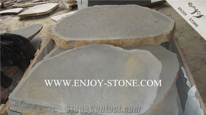 China Black Basalt Flagstone,Zhangpu Black Random Flagstones,Bushhammered Top Sides Natural Split Irregular Flagstone Walkway Pavers,Driveway,Courtyard Patio