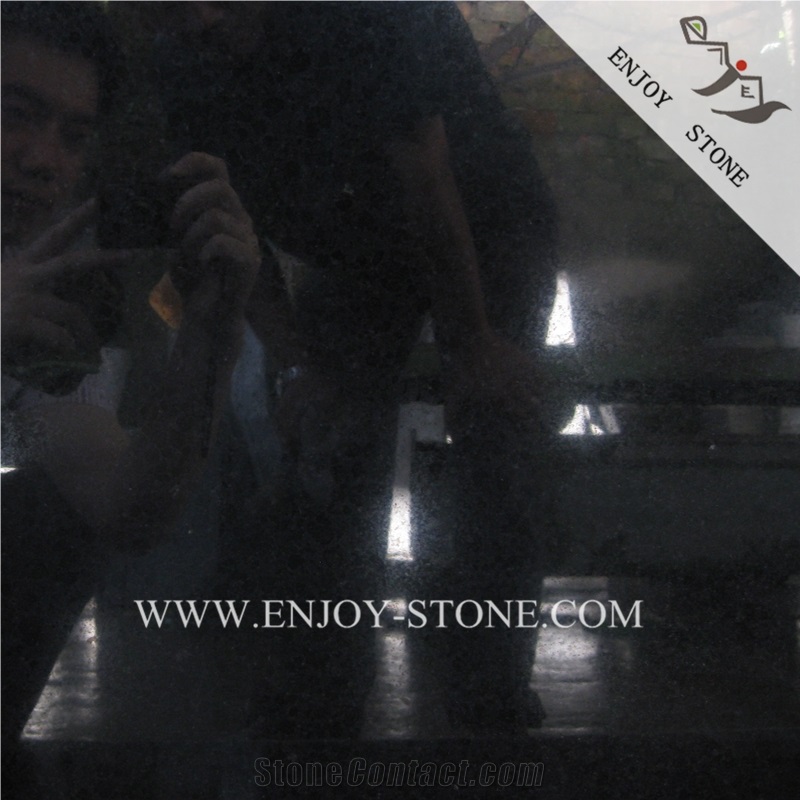 China Black Granite Wall Cladding,G684 Black Pearl Granite,China Black Slabs,Polished G684 Granite Slab,Fuding Black Granite,Absolute Black Granite