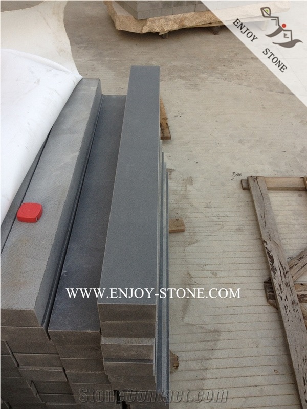 China Cheap Decorative Stair Treads,Honed Grey Basalt Staircase,Cut to Size Landscaping Stairs&Steps for Exterior&Interior Usage
