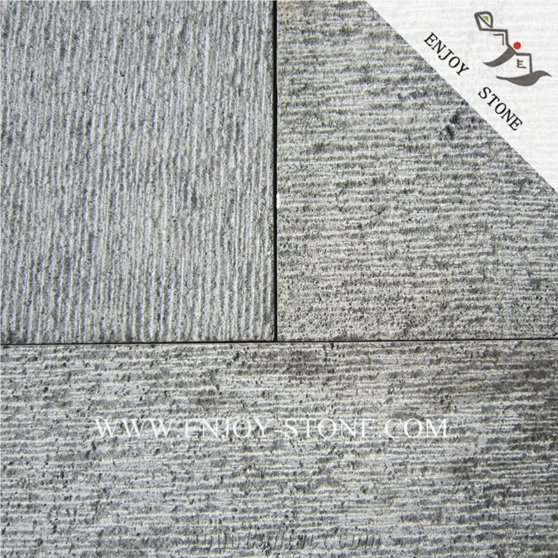 China Chiselled Bluestone Tiles with Honeycomb Floor Tiles,Chiseled Zhangpu Grey Basalto Floor Tiles,Dark Grey Andesite Paver with Catpaws