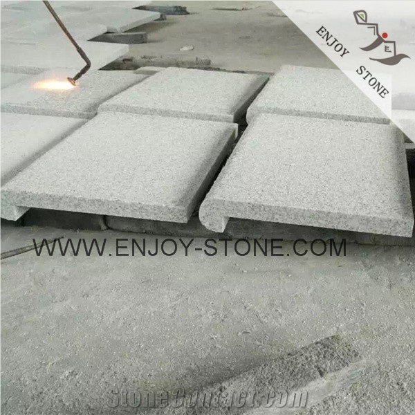 China G603 Granite,Flamed Finish Sesame White Granite Solid Pool Coping Piece,Swimming Pool Border Tile,Rebated Pool Coping Tile,Pool Terraces