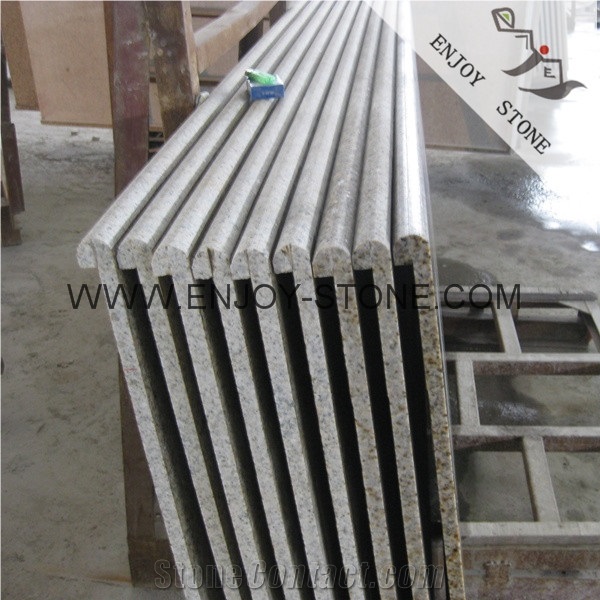 China G682 Misty Yellow Granite,Beige Granite Stone Pool Coping Bullnose,Bullnose Pool Coping,Solid Tile for Swimming Pool,Pool Deck Drain