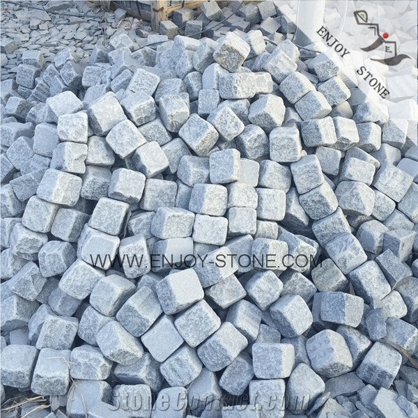 China Gray Granite Cobble Stone, Pavers, Cube Stone
