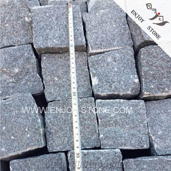 China Gray Granite Cobble Stone, Pavers, Cube Stone
